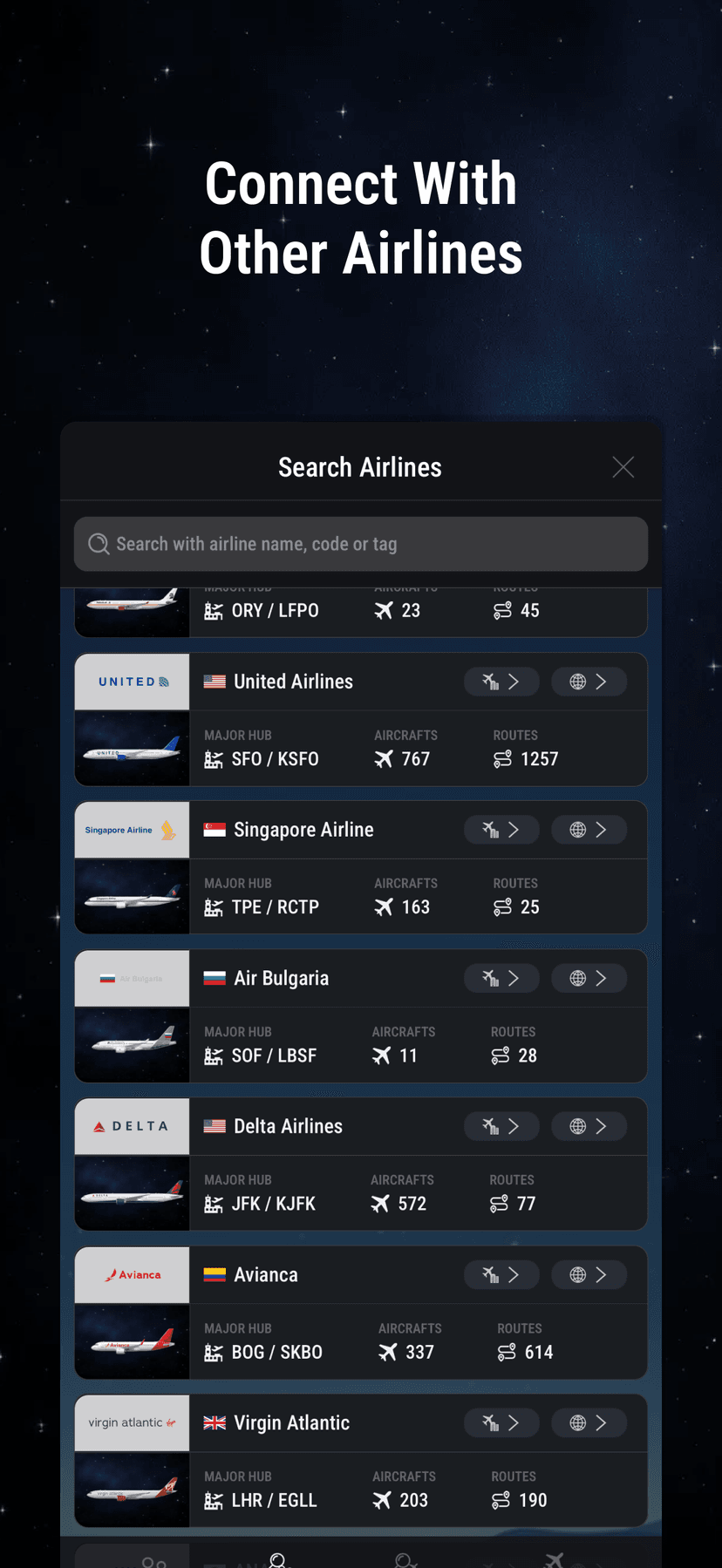 Connect With Other Airlines