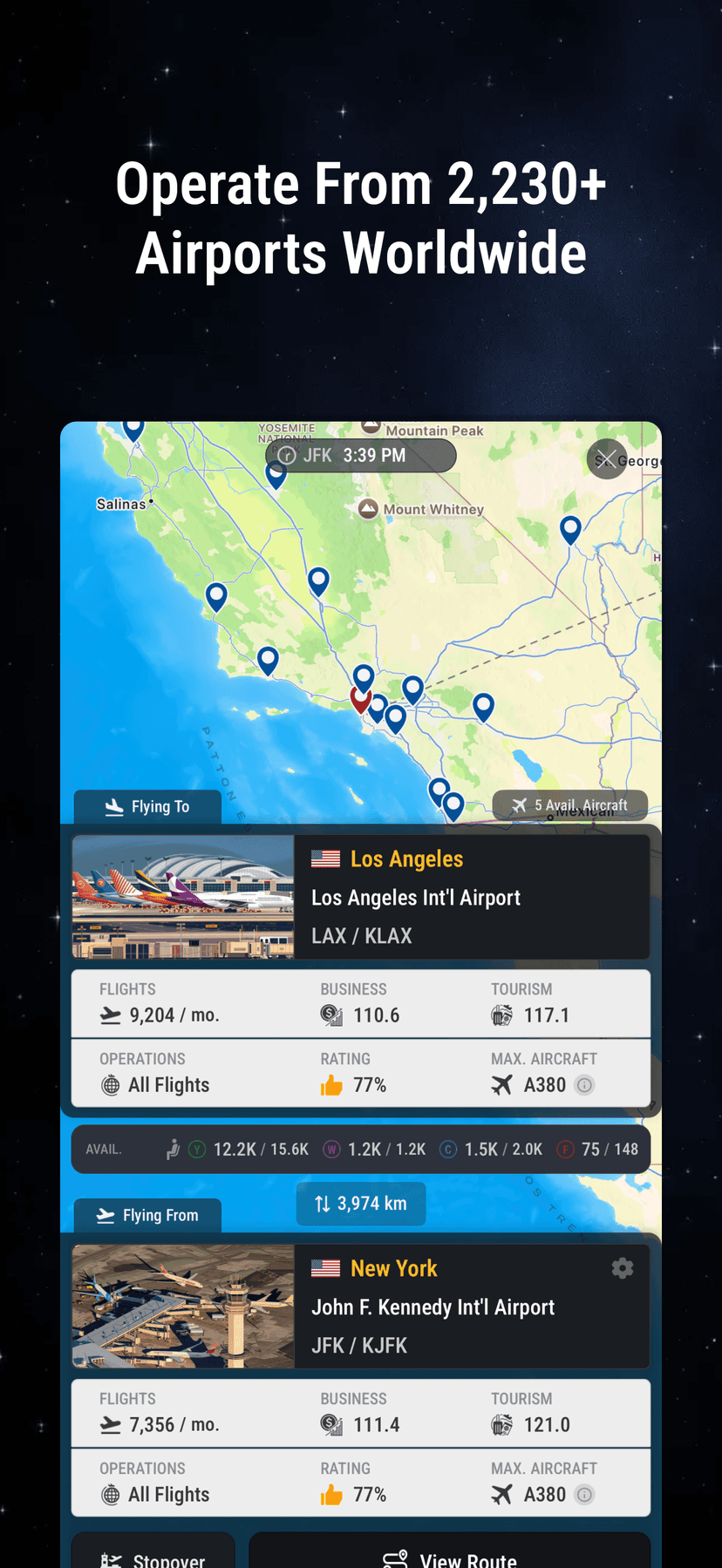 Operate From 2,230+ Airports Worldwide