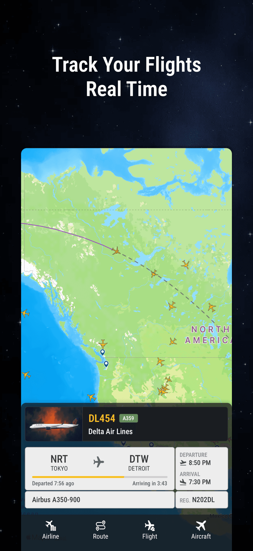 Track Your Flights Real Time